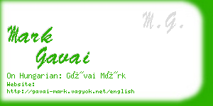 mark gavai business card